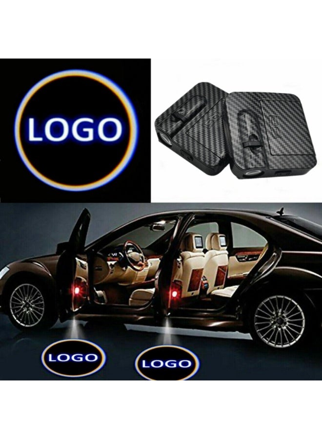 Vierex 2PCS Wireless LED Car Door Welcome Light for Cadillac, Laser Logo Projector Courtesy Warning Lamp, Atmosphere Ghost Shadow Light, Battery Powered (AAA, Battery Not Included) - Image 3